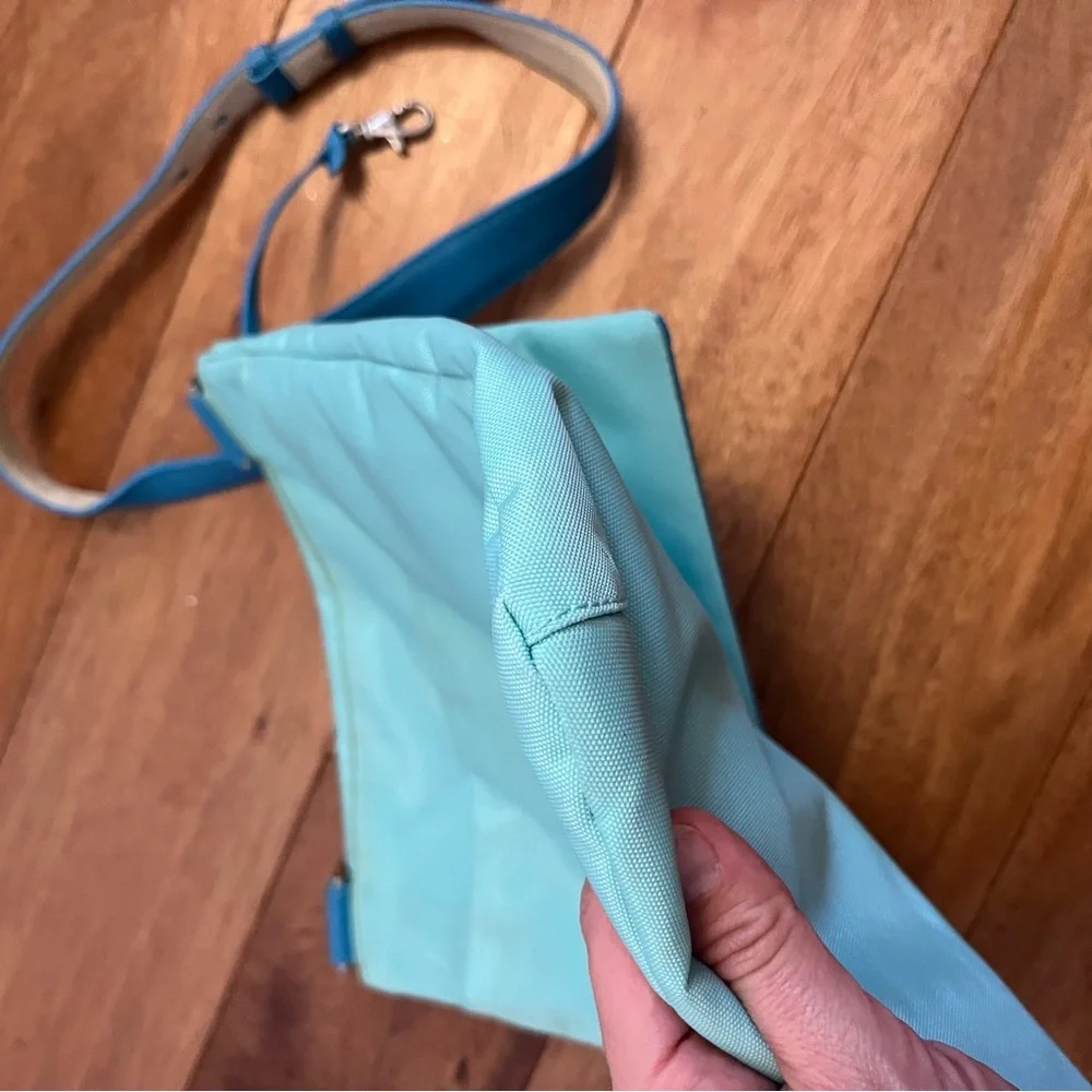 Tumi Nylon Travel Crossbody Bag Teal Blue - Picture 14 of 16